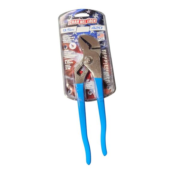Channellock Other - NIP Channel Lock Tongue and Groove Straight Jaw Pliers 9.5" #420 Made in USA NEW